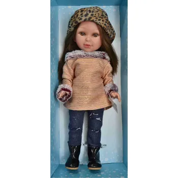 Panenka Realistická panenka Paulina v tygrovaném kloboučku od firmy Vestida de Azul (španělská panenka - 33 cm)
