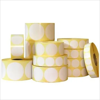 Speciální papír Samolepicí PP (polypropylen) etikety, kulaté 35mm, 1000ks, pro TTR, bílé, role