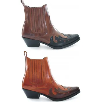 Moto obuv westernové boty Alabama Joe AJ-005 barva: hnědá/černá, velikost: 44