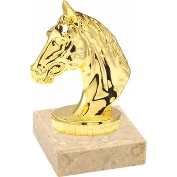 Vánoční dekorace Figurka zlatá koňská hlava Barva: Zlatá, Výška: 8 cm