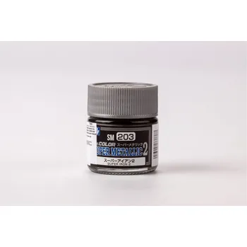 Modelářská barva Gunze Sangyo SM203 Mr. Color Super Metallic Colors II (10 ml) Super Iron II