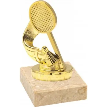 Figurka zlatá badminton Barva: Zlatá, Výška: 10 cm