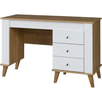 Psací stůl MAMBA psací stůl Sony S14, bílý lesk/dub grand