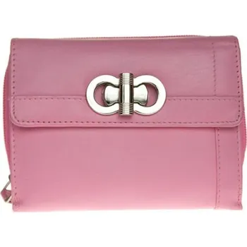 Peněženka Světle růžová kvalitní kožená peněženka HMT