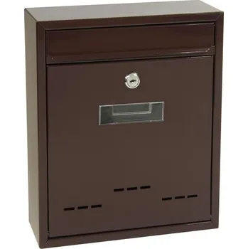 Poštovní schránka Poštovní schránka BK.20D - hnědá Ocel stříbrná