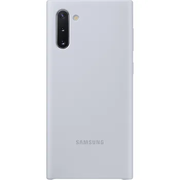 Pouzdro na mobilní telefon Samsung Silicone Cover pro Galaxy Note 10 stříbrné