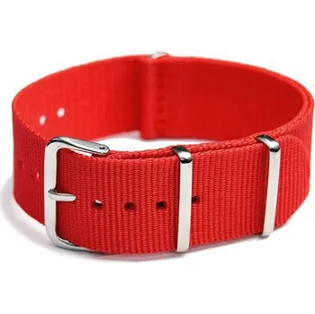 Řemínek na hodinky Řemínek k hodinkám NATO Strap - Červená šíře 18 mm