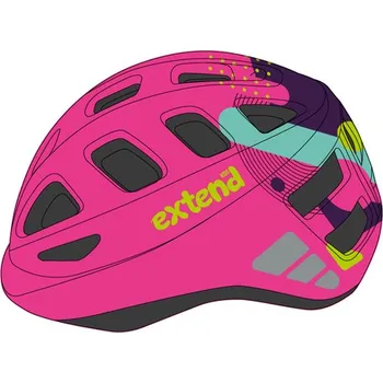 Cyklistická přilba Extend COBBY růžová/multi ((52-56cm)) (Přilba Extend COBBY, multi-pink, S/M (51-54 cm), shine)