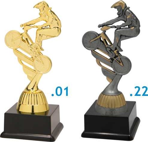 Figurka BMX kolo Barva: Zlatá, Výška: 16 cm