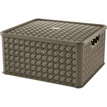 Tontarelli Úložný box ARIANNA s víkem 13 l hnědá 8035776909 8035776909