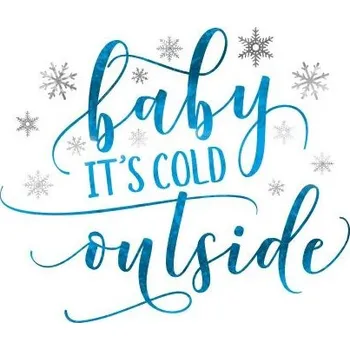 Odstranitelné tetování Metalický motiv Baby It's Cold Outside - nalepovací tetování
