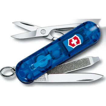 Multifunkční nůž Kapesní nůž / klíčenka Victorinox Swiss Lite, 58 mm, transparentní modrý