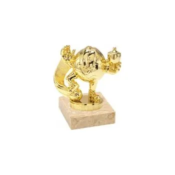 Vánoční dekorace Figurka zlatá fotbalový míč Barva: Zlatá, Výška: 8 cm