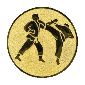 Emblém karate Barva: bronz, Průměr: 2,5 cm