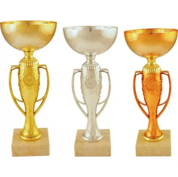 Pohár PE186 Barva: stříbro, Výška: 31,0 cm, Průměr kalichu: 12 cm