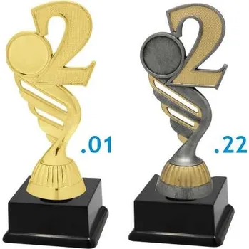 Figurka číslice 2 Barva: Zlatá, Výška: 16 cm