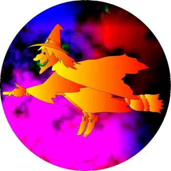 Emblém čarodějnice Barva: barevný, Průměr: 2,5 cm