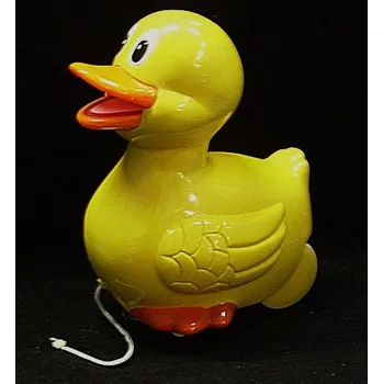 Hračka pro nejmenší Kačena hudební velká jezdící zvuková tahací kačenka Happy kid