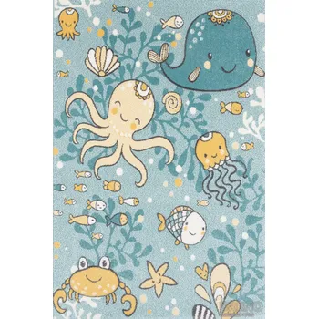 Koberec Dětský kusový koberec Chobotnice modrý 120x170 cm Rozměr: 120x170 cm Doprava zdarma po celé ČR