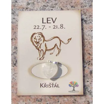 Přívěsek Magieprirody.cz Kámen podle znamení - LEV tvar srdce #31