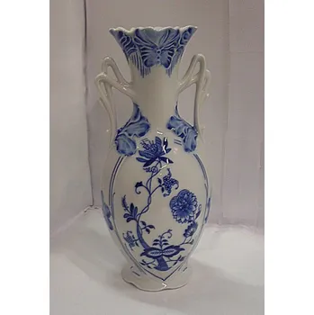 Váza Váza secesní porcelánová cibulák cibulový dekor Royal Duchcov 130