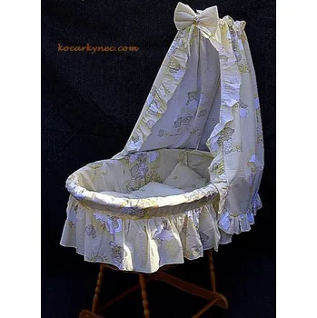 košík pro miminko Dětský proutěný koš Lux s plnou výbavou