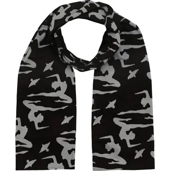 Šátek Šátek Paris 155 x 65 cm Jogini černý bavlněný