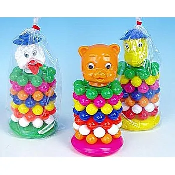 Hračka pro nejmenší Skládanka nasazovací kroužky na tyčku pro miminko