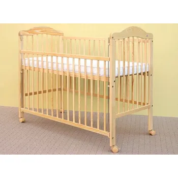 Dětská dřevěná postýlka Alek - stahovací bok - borovice 120 x 60 cm