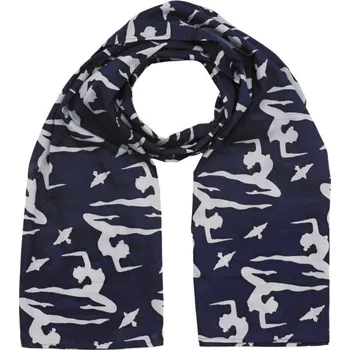 Šátek Šátek Paris 155 x 65 cm Jogini modrý II bavlněný