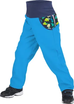 Dívčí kalhoty Unuo softshellové kalhoty s fleecem Souhvězdí medvěda tyrkysové