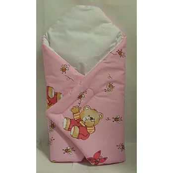 Doplněk pro panenku Zavinovačka pro velkou panenku RŮŽOVÁ vhodná do kočárku pro panenky s výplní česká výrobRůžová a