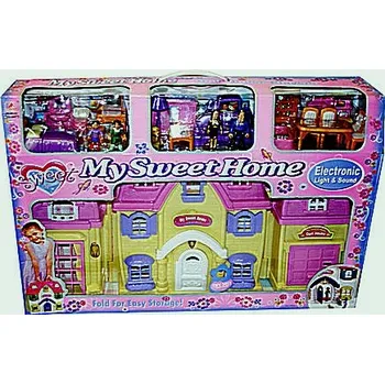 Domeček pro panenku Dům pohádkový pro panenky Maxi velký zvukový a svítící s vybavením a nábytkem Akce