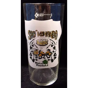 Sklenice Půllitr skleněný štuc nápis Sací komando-Notor Produkt