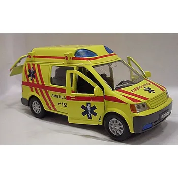 autíčko Auto kovové Ambulance Sanitka zvuková se světlem