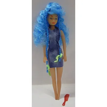 Panenka Panenka Barbie modré šaty a vlasy