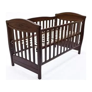 Dětská postýlka Postýlka Anděla Lux MASIV přírodní ořech Tmavý ODOLNÁ STABILNÍ