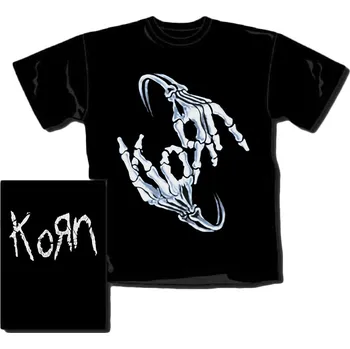 Pánské tričko triko Korn - skeleton hands