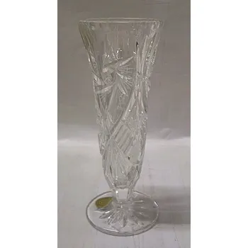 Váza Váza skleněná křišťálová polobrus 18 cm Doubravka O 339