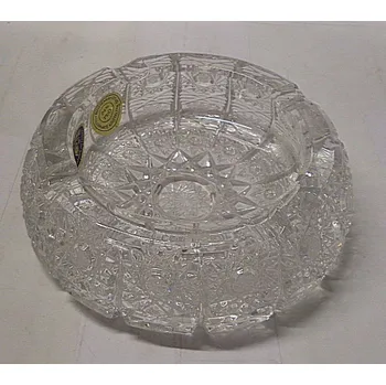 Popelník Popelník broušený kulatý 500 brus skleněný křišťálový O295