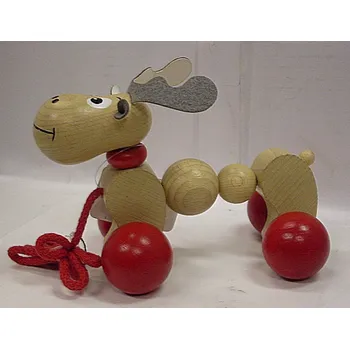 Dřevěná hračka Jelen tahací dřevěný