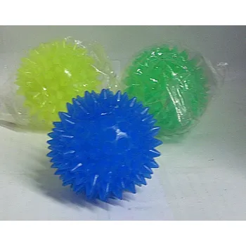 Dětský míč Antistresový míček gumový svítící s gumovými ostny hopík