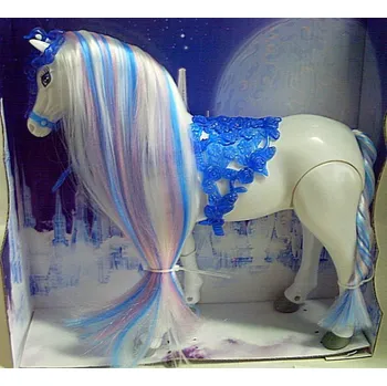 Kůň pro Barbie chodící zvukový česací s duhovou hřívou