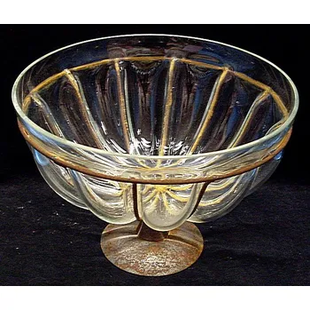 Mísa - Nástolec velká široká skleněná historická umělecký skvost s drátem čiré sklo