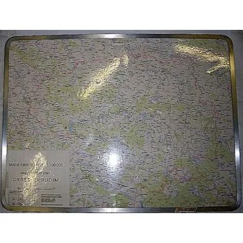 Mapa nástěnná závěsná okresu Chrudim závěsná nástěnná