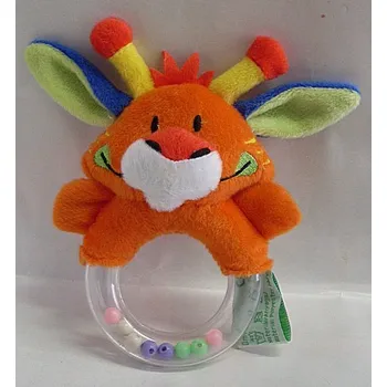 Hračka pro kojence Chrastítko Mamaa se zvířátkem plyšové pro děti od 0 měsíců.