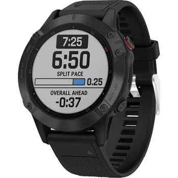 Gumový řemínek TVC pro Garmin Fenix 6 Barva: Černá