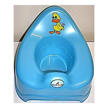 Kojenecká hygiena Nočník hrající velký pohodlný sed stabilní modrý s kačenkou