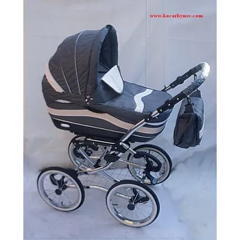 Kočárek Kočárek Symphony Classic MA luxusní kombinovaný velká nafukovací kola color šedo béžový