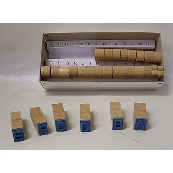 Dětské razítko Dřevěná Písmena razítka od A po Z - písmena 10 mm na výšku